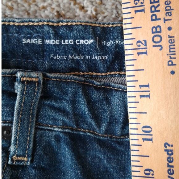 FLAWED** NWT AG Jeans Saige Wide Leg Fray Crop Women's size 29 - Picture 13 of 15